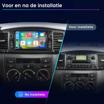 Junsun Andriod 15 Autoradio Geschikt voor Toyota Corolla E120/BYD F3 Accessoires, 2GB+64GB, GPS-navigatie Draadloze CarPlay, DAB+, GPS-navigatie, Bluetooth, Stuurwielbediening, WiFi, 7-inch IPS Touchscreen, DSP, Quad-core processor