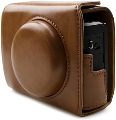 Vintage Leren Camera Case voor Canon PowerShot G7 X Mark II/III - Beschermhoes met Schouderriem, Bruin, Perfect voor Fotografie en Reisaccessoires