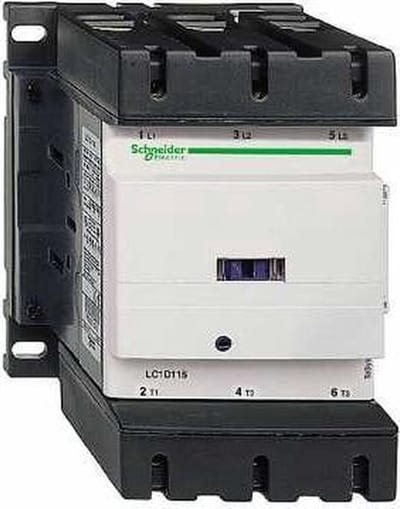 Schneider Electric Tesys D contactor lc1d115p7 3p 115a ac-3 55kw@400v 1no+1nc aux contact 230v 50/60hz ac coil
