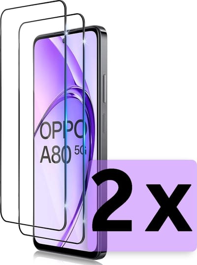 Casemania Glas Geschikt voor Oppo A80 - Screenprotector Glas Gehard - Tempered Glass - Volledige Bescherming - 2 Stuks