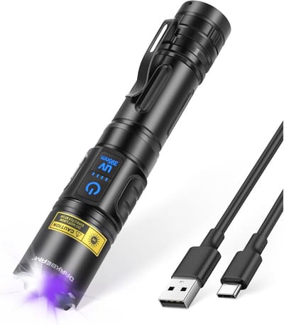 UV Zaklamp 395nm - Oplaadbare LED Blacklight voor Camping en Huishouden