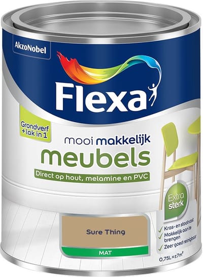 Flexa - Mooi Makkelijk Meubels Mat - Sure Thing - Mengverf - 750 Ml