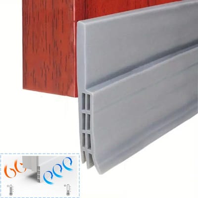100 cm Witte Deurtochtstopper – Maximale Thermische Isolatie – Deurspleetafsluiter – Geluiddempende Strip voor Deuronderzijden – Zelfklevende Deur- & Bodemafdichting – Wind- & Waterbestendige Strip voor Glazen Deuren & Ramen