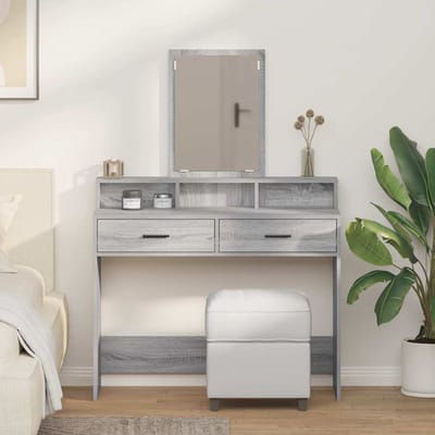vidaXL - Kaptafel - Grijs - Sonoma - 100 - x - 41 - x - 140 - cm - Bewerkt - hout