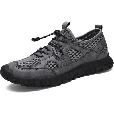Mesh Schoenen Heren Nieuwe Trendy Heren Casual Hardloopschoenen Lente en Zomer Ademende Wandelsneaker 46 grijze kleur