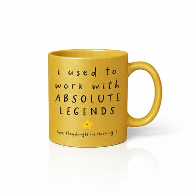 Ik Werkte Met Absolute Legendes’ Mok – Grappige Koffiemok voor op kantoor in Gouden