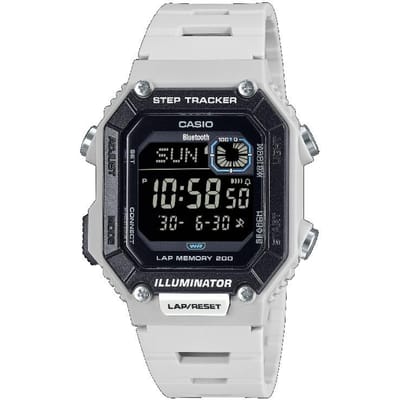 Casio Heren Resin 100M Waterbestendig Digitaal Alarm Quartz Horloge WS-B1000-8BV grijze kleur