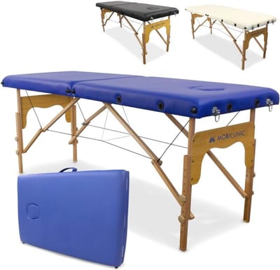 Inklapbare Massagetafel - Houten Verstelbare Ligstoel voor Massage en Therapie - Draagbaar, Comfortabel en Veilig (180x60 cm)