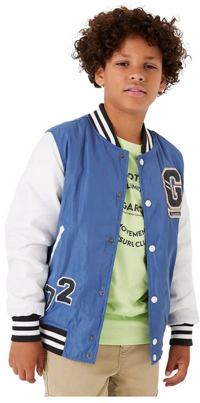GARCIA Jongens Jas Blauw Long mouws - Maat 128/134