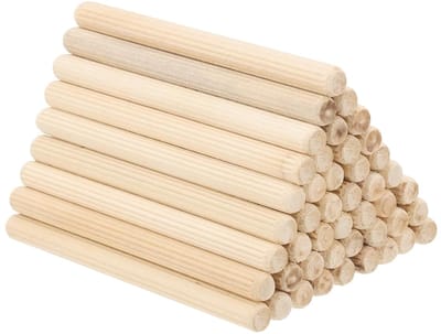 Houten pluggen - Houtverbindingen - Meubelmontage - Gegroefd ontwerp - 8x100mm - Naturel