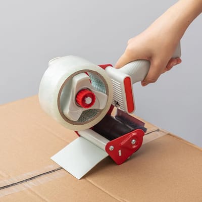 Verpakkingsafroller 2 inch breed-rood-groot formaat-tape snijder-voor pakketverzending en inpakwerkzaamheden