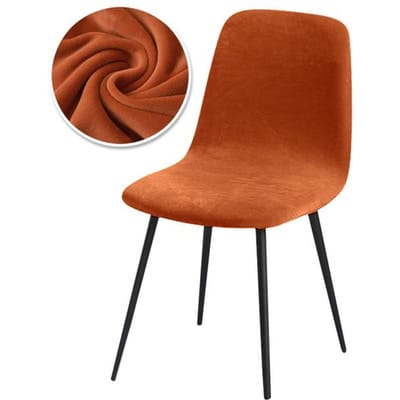 Fluwelen Stof Korte Rug Stoelhoes Kleine Maat Stoelhoezen Barkruk Zitkussen Voor Eetkamer Thuis 1 Piece