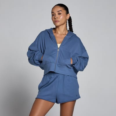 MP Women's Lichtgewicht Loopback Hoodie met Rits - Leiblauw - XS