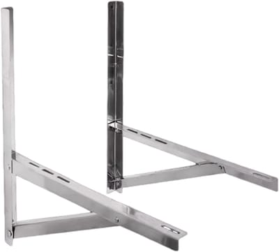 Airco Buitenunit Houder - Bevestigingsbeugel Buitenunit - Wandmontage Buiten - Inklapbaar Roestvrij Staal - 58cm Lengte