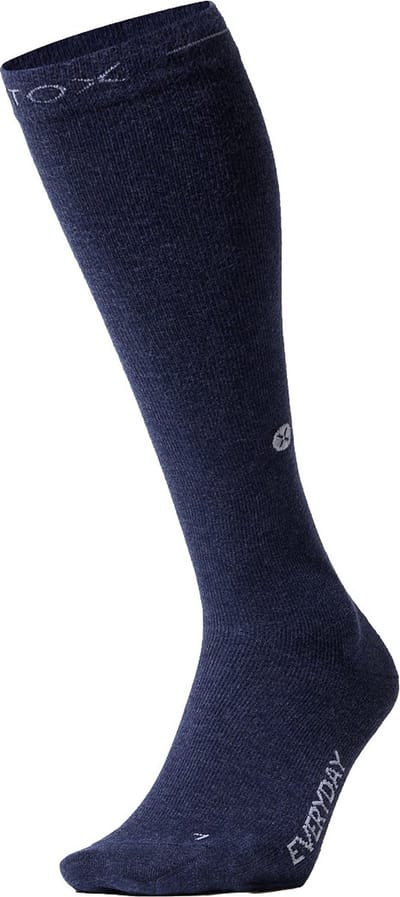 STOX Energy Socks Cotton Everyday Sokken Heren - Compressiekousen - Blauw / Wit - Katoen Compressie Sokken - Naadloos - Steunkousen - Maat: 40-44