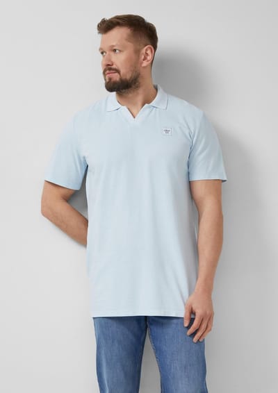s.Oliver - male - Katoenen piqué polo met kledingstukverf