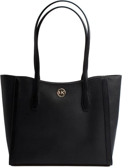 Grote Draagtas - Handtas Tas - Dagelijks Gebruik - Gecoat Canvas Mix - 40 x 14 x 32 cm - Zwart