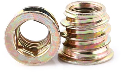 Dailygoods- Zeskant Moeren - Pakket van 20 Stuks - M6/M8/M10 - Zinklegering - Steekmoeren - Buitendraad - Voorgeboord Gat