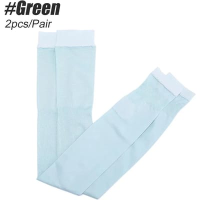 1 Paire 420D Chaussettes de Compression Fines pour Femmes Longues Jambières Genouillères Pour la Marche la Course à Pied vert