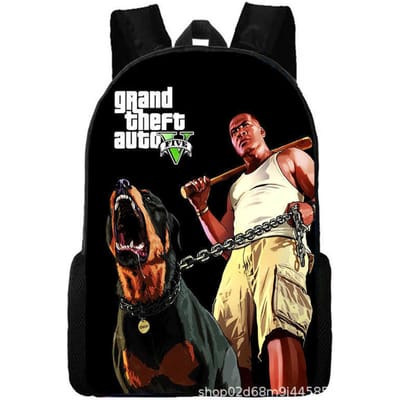 Grand Theft Auto Grand Theft Auto Perifere Animatie Rugzak Schooltassen voor Mannen en Vrouwen standard