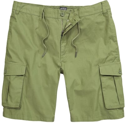 STHUGE - Heren - Cargo-bermuda loose fit ribstop elastische tailleband - Khakigrønn - Maat 58