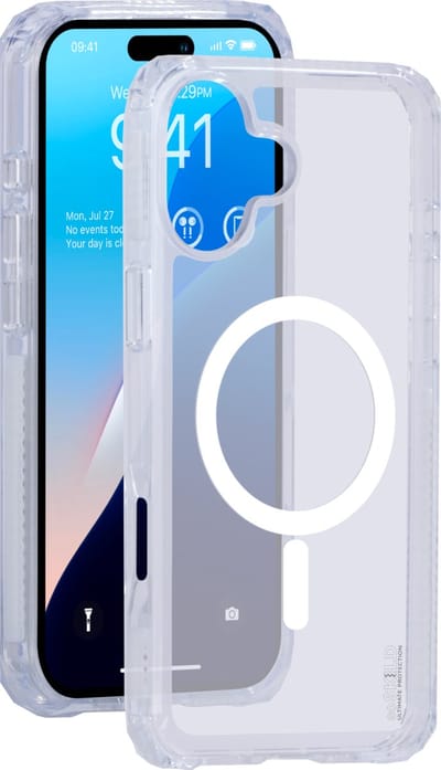 SoSkild iPhone 16 Defend heavy impact case met magnetische ring transparant