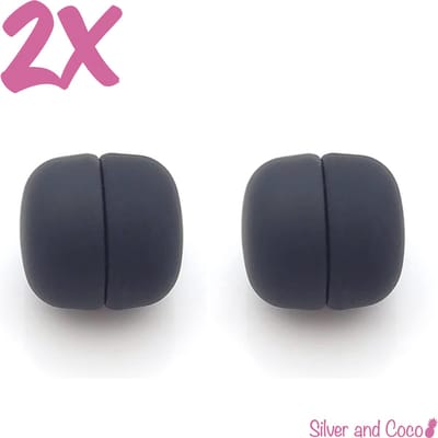 SilverAndCoco® - Hijab Magneten | Magneet voor Hoofddoek - Zwart (2 stuks) + opberg tasje