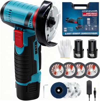 Accuslijpmachine - Haakse slijper - Licht werk - Draadloos en flexibel - 76 mm - Grijs