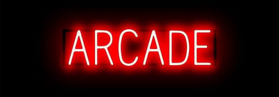 ARCADE - Lichtreclame Neon LED bord verlicht | SpellBrite | 63,14 x 16 cm | 6 Dimstanden & 8 Lichtanimaties | Reclamebord neon verlichting