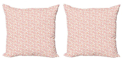 ABAKUHAUS Kussenhoes Set – 2x40x40 cm – Dubbelzijdig bedrukt – Gedroogde Roos