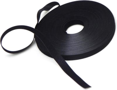 Velcro - One-Wrap op rol - 20mm x 25 mtr - Zwart - 1 Rol - Dubbelzijdig klittenband op rol - Volledig herbruikbaar - (098.0652)