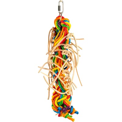 Duvoplus - Speelgoed Voor Dieren - Vogel - Shreddy Pinata Met Zeegras, Papier En Hout L - 15x15x30cm Meerkleurig - 1st