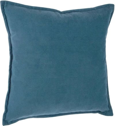 Atmosphera Bank/sierkussens huiskamer Sophia - 45 x 45 cm - blauw - polyester - met rits