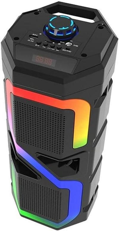 Draagbare Bluetooth Luidspreker - Muziekbox Geluid - Muziek Luisteren Buiten - 16 Watt Vermogen - 41 cm Lengte - Zwart