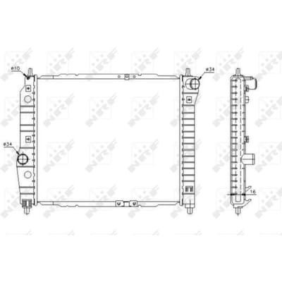 Radiator, motorkoeling NRF 53637