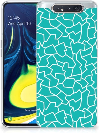 Samsung Galaxy A80 Hoesje maken Cracks Blue
