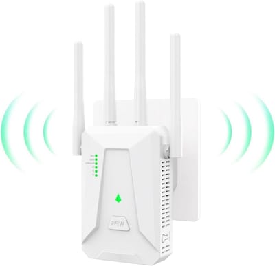 Wifi Versterker - Netwerk Repeater - Signaal Uitbreiden - Vier Antennes - 300 Mbps Snelheid - Wit