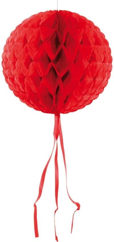 Folat - Honeycomb Rood (30 cm) - Welkom Sinterklaas - Sinterklaas versiering - Sinterklaas intocht - Sinterklaas en Piet -sinterklaas Cadeautjes