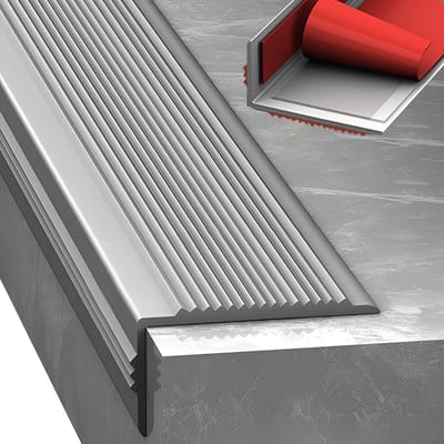 Traprandbeschermer Vinyl - Antislip Treden - Trap Veiligheid - Zelfklevend Waterdicht - 10 meter - Grijs