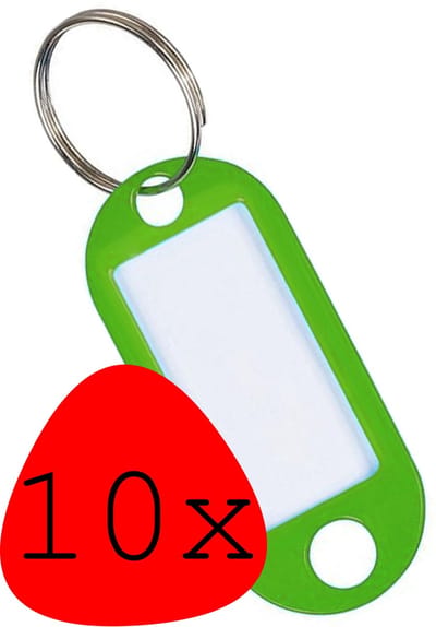 Sleutellabels Sleutelhanger Sleutellabel Bagagelabel Naamlabels - Groen - 10x