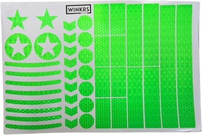 Reflecterende stickers - Reflectie stickers groen - Stickers die reflecteren voor op je fiets, helm etc.