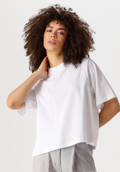 EDITED Nola T-shirt Tops & T-shirts Dames - Shirt - Wit - Maat 34