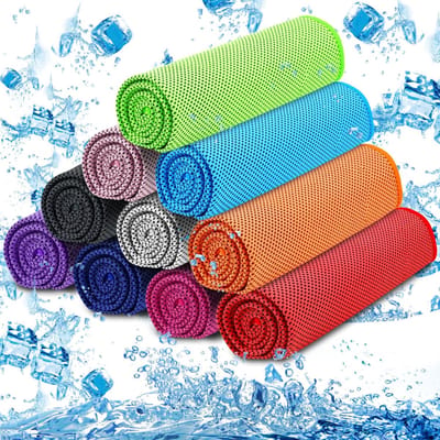 Koeldeken - Microfiber Koeldoek voor Nek en Gezicht - Zacht Ademend - voor Gym, Yoga, Camping, Hardlopen, Fitness - 30*80cm-10 Stuks
