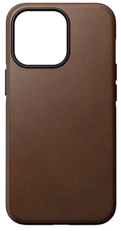 Nomad Modern Leather Case - geschikt voor iPhone 14 - gemaakt van echt leder - geschikt voor MagSafe & draadloos laden - Rustic Brown