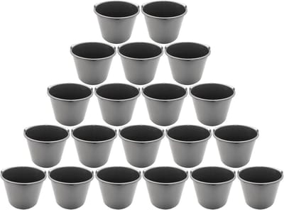Set van 20 Stuks Robuuste Bouwemmers 12 Liter met Maatverdeling en Handvat