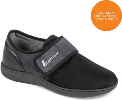 Liromed Verbandschoen Stretch Heerlen – Extra Brede Verbandschoen - Breedte L - Verbandschoen Voor Dames & Heren - Laag model - Maat 42 - Zwart