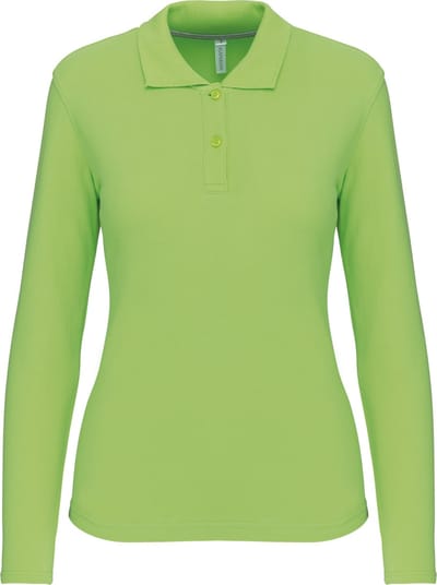Kariban Damespolo lange mouwen K244 - Lime - 3XL