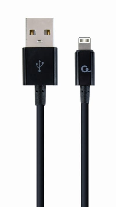 8-pin laad- & datakabel 2 meter zwart
