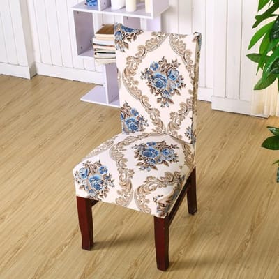 Housse de chaise élastique housse de chaise extensible pour mariage hôtel Banquet salle à manger Spandex housse de chaise à manger Universal Size beige
