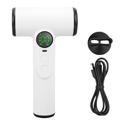 Ynkkvre -Draadloze Reisföhn - USB-oplaadbaar - Lichtgewicht En Compact + 100 Temperatuurniveaus - 1 Stuk - Voor Reizen Kamperen Studentenhuisvesting Wit